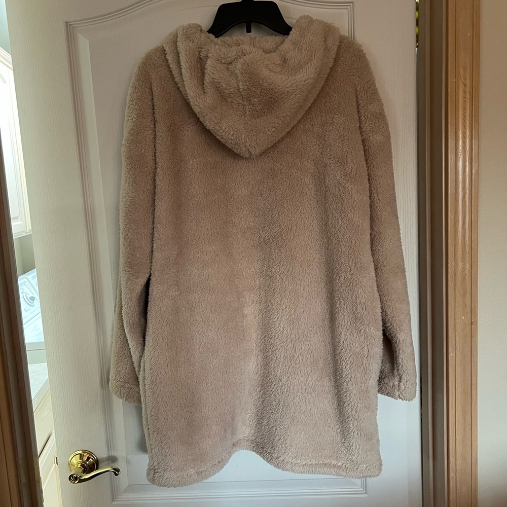 32 Degrees - Cream Sherpa Open Front Jacket - Picture 3 of 4
